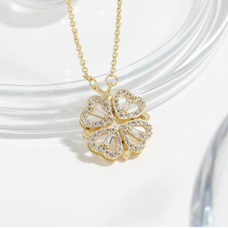 Magnetic Folding Heart Shaped Necklace
