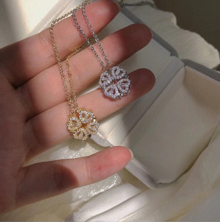 Magnetic Folding Heart Shaped Necklace