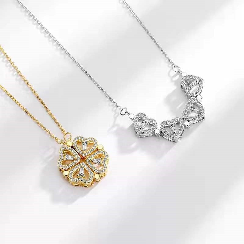 Magnetic Folding Heart Shaped Necklace