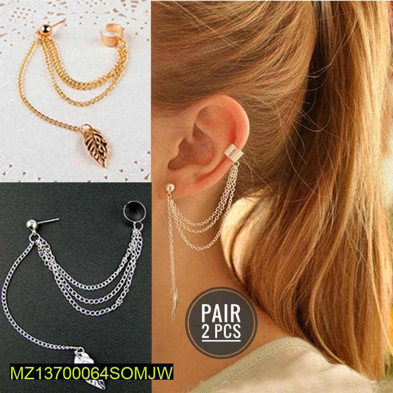 Elegant Leaf Shape Clip-On Earrings