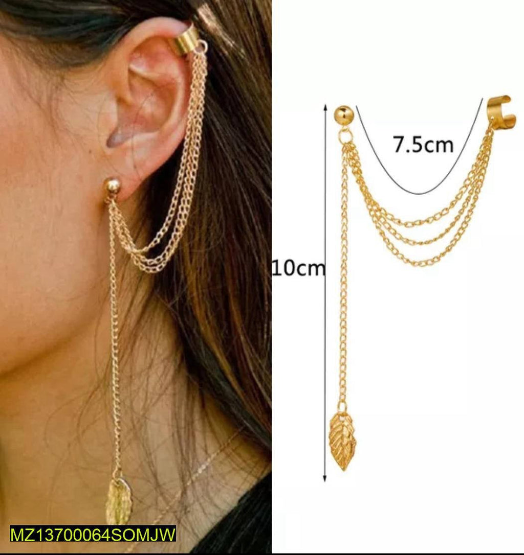 Elegant Leaf Shape Clip-On Earrings