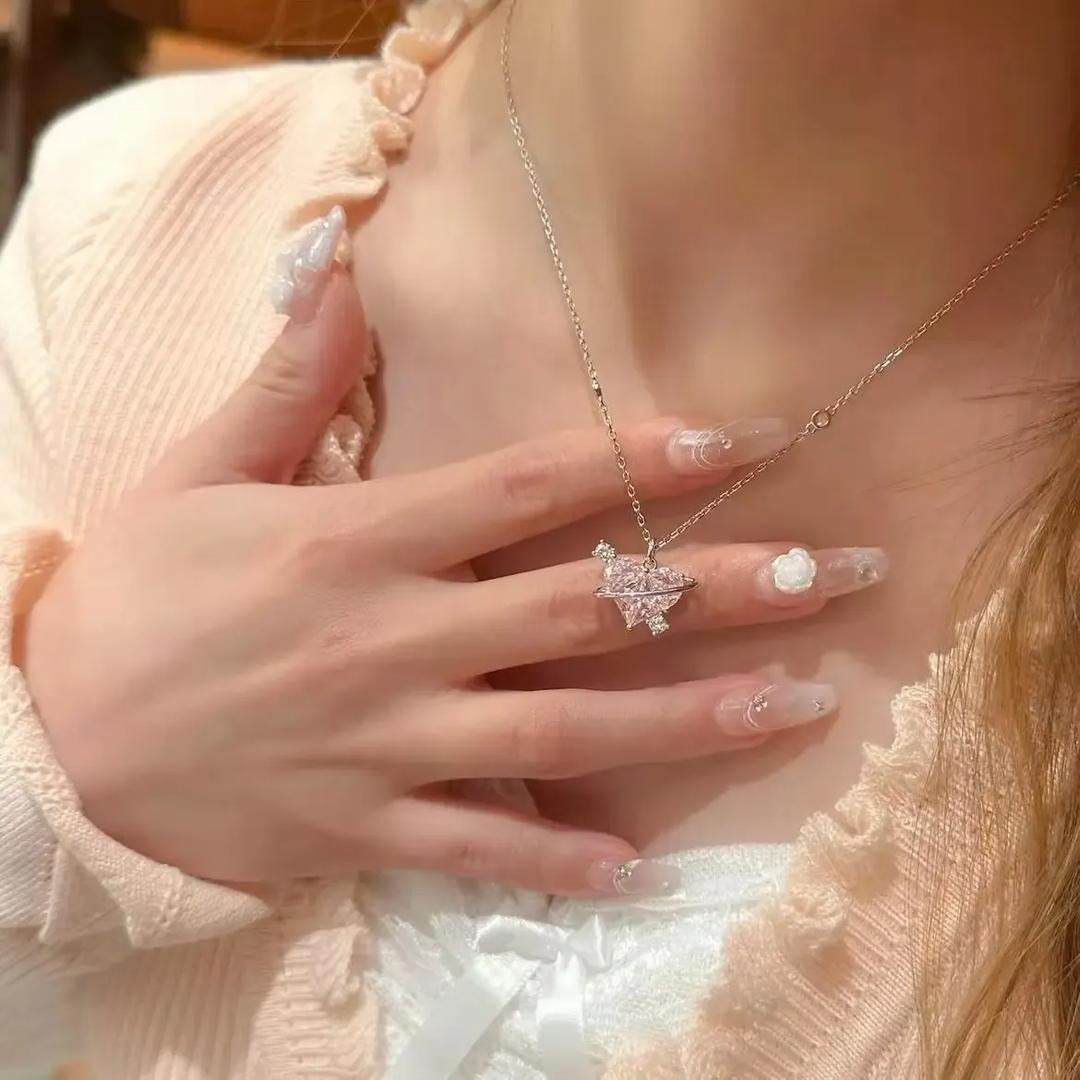 Sparkling Heart Crystal Necklace