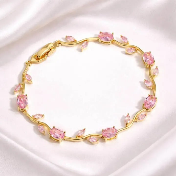 Tulip Floral Bracelet 18K Plated