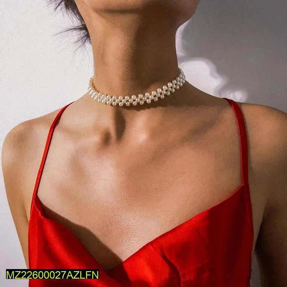 Lustrous Pearl Stone Necklace