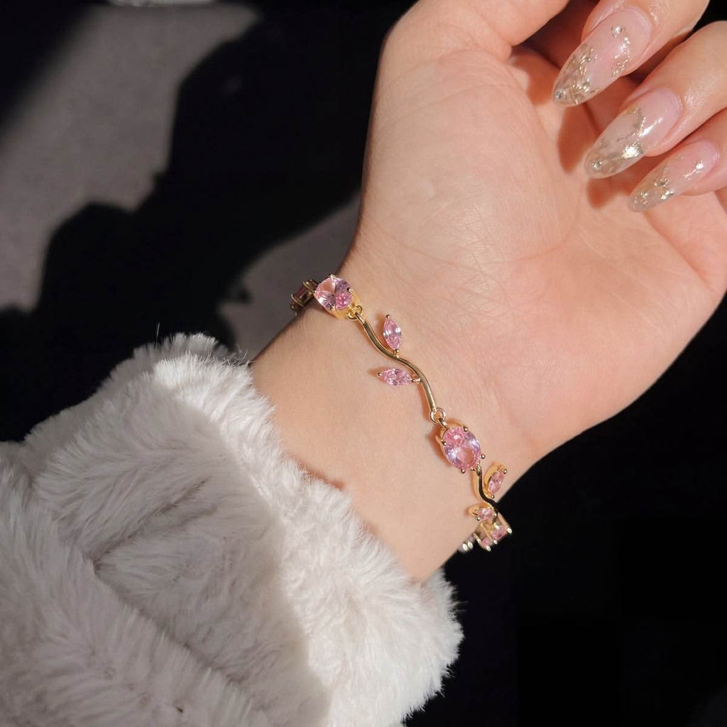Tulip Floral Bracelet 18K Plated